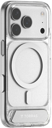 TORRAS iPhone 17 Pro Max Pstand Hybrid Deksel m. Kickstand MagSafe Kompatibel Gjennomsiktig