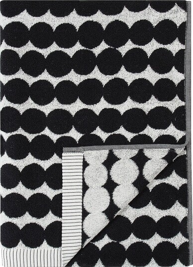 Marimekko - Badehåndkle Räsymatto 70x150 cm - Svart