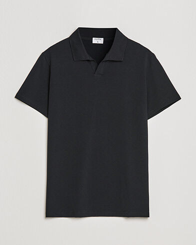 Filippa K Soft Lycra Polo Tee Black Filippa K Soft Lycra Polo Tee Black