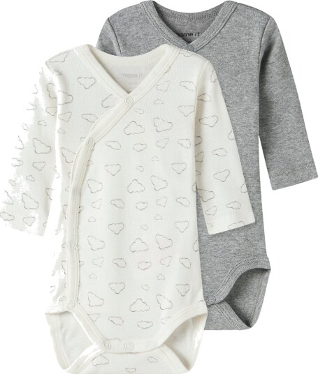 Name It Omslagsbody 2-pack Cream 62 Barneklær Name It Omslagsbody 2-pack Cream 62 Barneklær