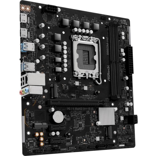 Asrock B860M-H2 Micro-ATX Hovedkort med Intel B860 Chipset og DDR5-5600 Asrock B860M-H2 Micro-ATX Hovedkort med Intel B860 Chipset og DDR5-5600