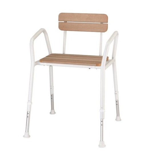 Sundo Homecare Dusjstol Med Arm Og Rygglene (Tre Look) - Bred Utgave Sundo Homecare Dusjstol Med Arm Og Rygglene (Tre Look) - Bred Utgave