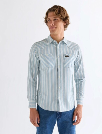 Wrangler Chambray Shirt Blue L x 00 Wrangler Chambray Shirt Blue L x 00