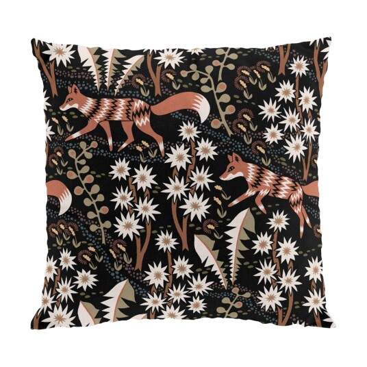 Arvidssons Textil Stjärnspeja putetrekk 47 x 47 cm Sort-rust