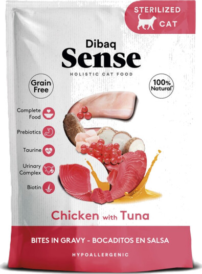 DIBAQ Kattemat Cat Sense Bites Kylling med Tunfisk 100g
