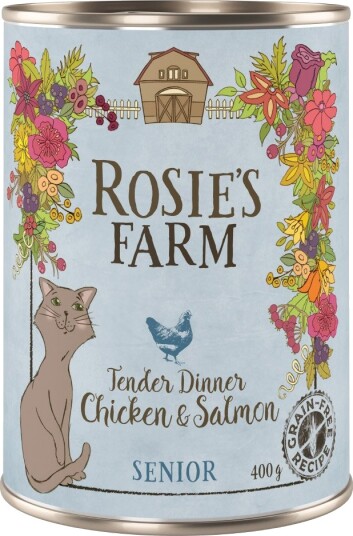 Rosie'S Farm Våtfôr Senior Og Laks Kylling 6 X 400 G