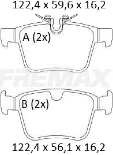 Bremseklosser sett FREMAX FBP-2617