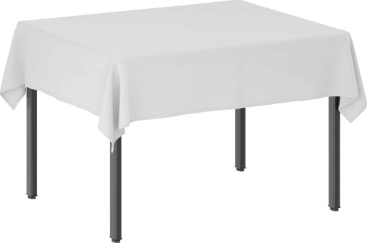 vidaXL Bordduk Rektangulær Hvit 110 x 140 cm Polyester