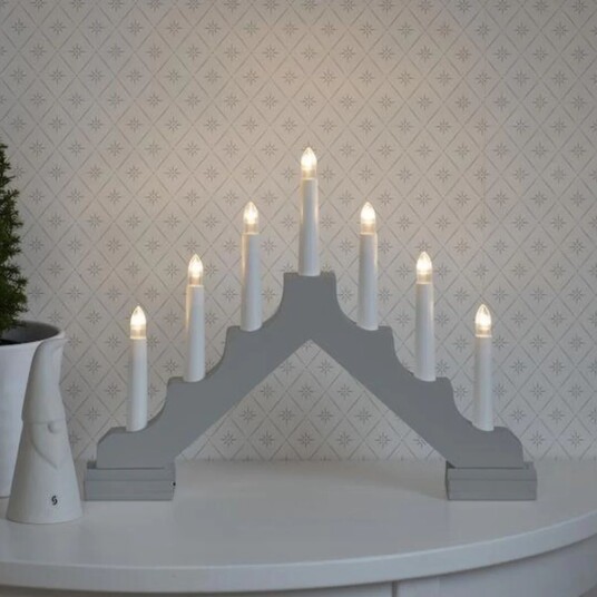 Konstsmide Adventsstake på batteri - Grå Konstsmide Adventsstake på batteri - Grå