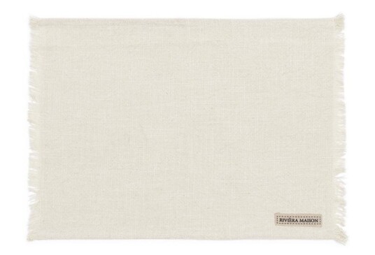Riviera Maison Boho-Basic Spisebrikke 1stk 45x35cm Whisper-White