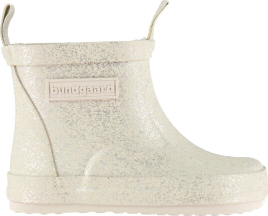 Bundgaard Gummistøvler - Tåkete Ivory Sparkle - Barfot - Beige - Bundgaard - 23 - Gummistøvler Sølv