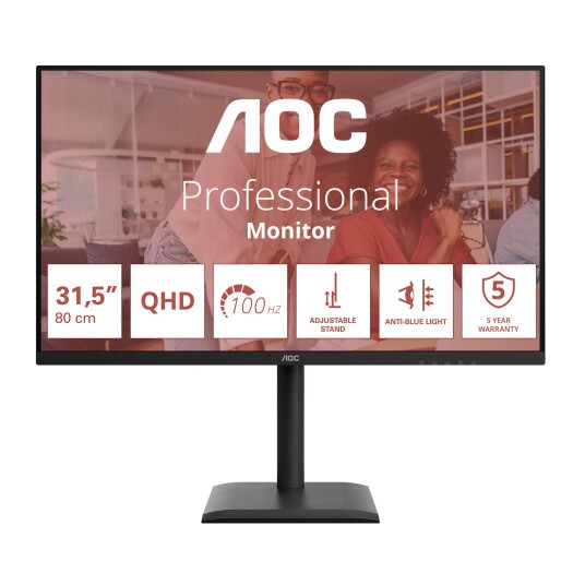 AOC Q32E4U 32" Quad HD Skjerm IPS 2560x1440 100Hz Sort AOC Q32E4U 32" Quad HD Skjerm IPS 2560x1440 100Hz Sort