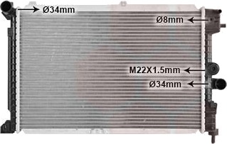 VAN WEZEL 37002168 Radiator motorkjøling VAN WEZEL 37002168 Radiator motorkjøling