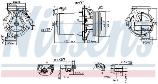 AC kompressor NISSENS 890172