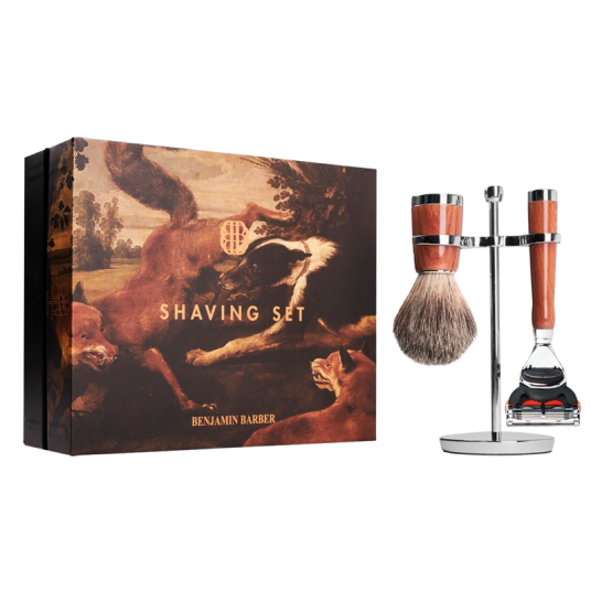 Benjamin Barber Classic 3 piece Shaving Set Wood Fusion 1 stk