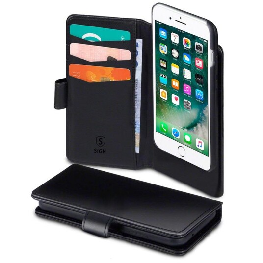 SiGN Lommeboketui 2-In-1 For Iphone 6-6s-7-8 Plus - Svart