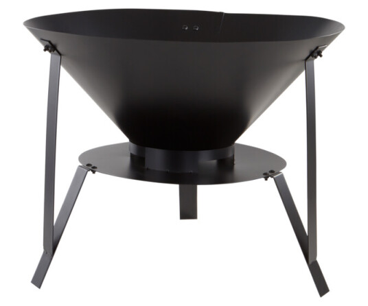 GODRIC bålpanne Ø 60 cm Svart mdf / metall