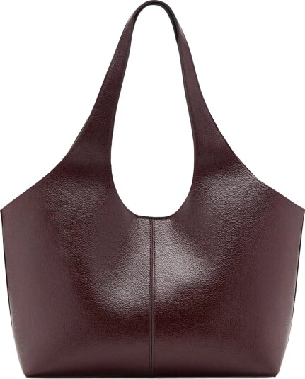 Mango Large Shopper Bag Burgundy ONE SIZE Mango Large Shopper Bag Burgundy ONE SIZE