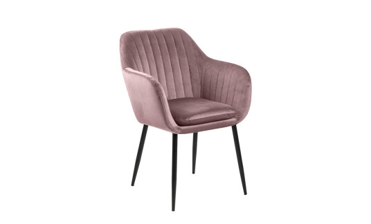 Soffadirekt VIVIEN Stol Rosa/Svart