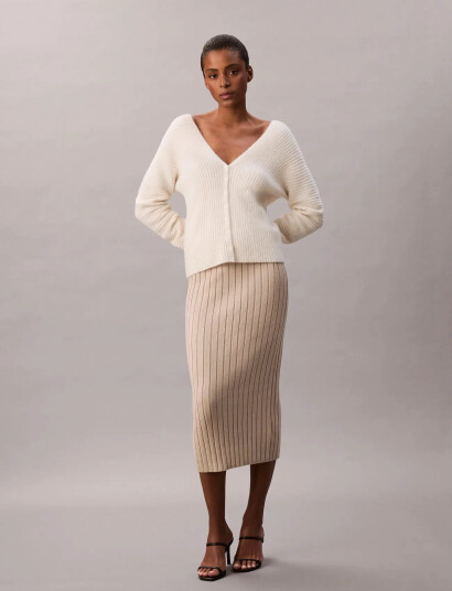 Calvin Klein Jeans Sweater Skirt - Cream - S