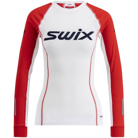 Swix Roadline RaceX Long Sleeve W Bright White/Fiery Red XS