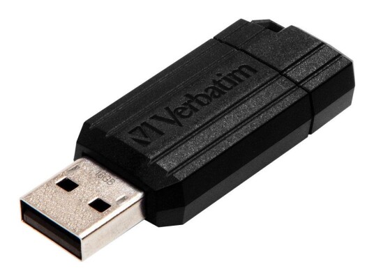 Verbatim PinStripe USB Drive - USB-flashstasjon - 16 GB - USB 2.0 - svart Verbatim PinStripe USB Drive - USB-flashstasjon - 16 GB - USB 2.0 - svart