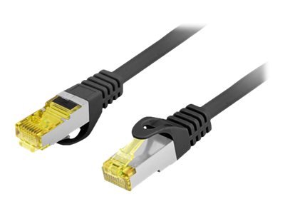 Lanberg Koblingskabel Rj-45 Hann Til Rj-45 Hann 2 M 6 Mm S/Ftp Cat 6A Halogenfri Uten Hindringer Rund Flertrådet Svart Ral 9004