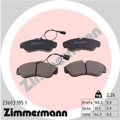 Bremseklosser ZIMMERMANN 23603.195.1