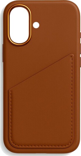 Moobio Mobildeksel Lær med Kortlomme (iPhone 16) Brun