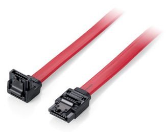 EQUIP FLAT CBL SATA 6GBPS 0.5M METAL LATCH 1XANGLED PLUG CABL
