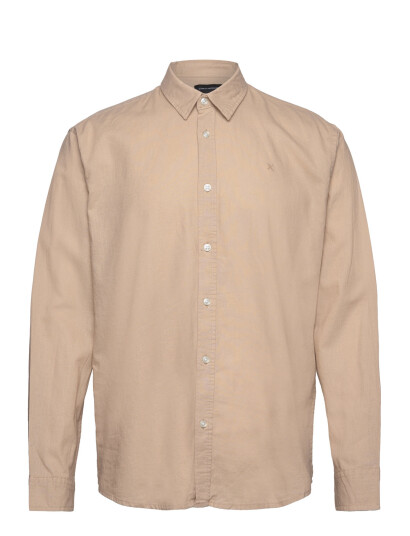 Clean Cut Copenhagen Cotton / Linen Shirt L/S Beige XXL Clean Cut Copenhagen Cotton / Linen Shirt L/S Beige XXL