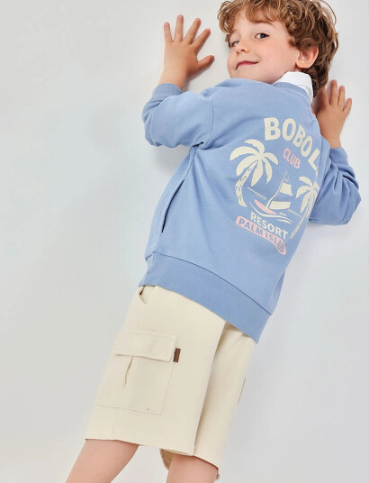 Boboli Fleece Bermuda Shorts For Boy  Bci Cream 80