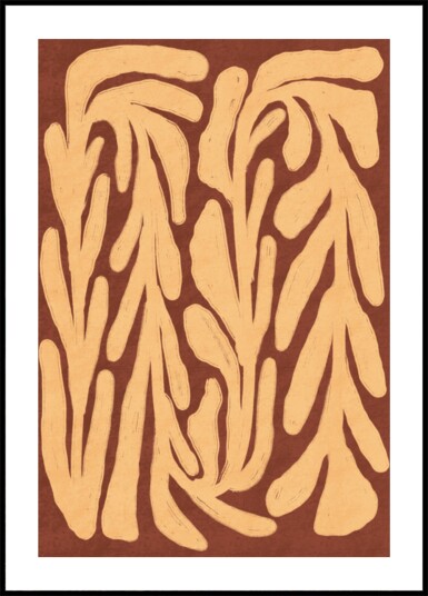 Terracotta Leaf Pattern Plakat / 100x150 Terracotta Leaf Pattern Plakat / 100x150