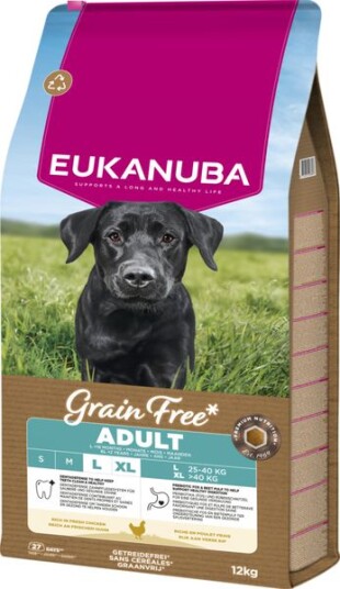 Eukanuba Kornfritt Tørrfôr til Store Hunder - Kylling 12 kg