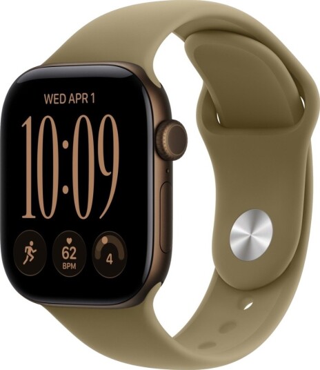 Apple Watch Series 12 42mm CEL (mørk bronse aluminium/oliven Sport Band) S/M Apple Watch Series 12 42mm CEL (mørk bronse aluminium/oliven Sport Band) S/M