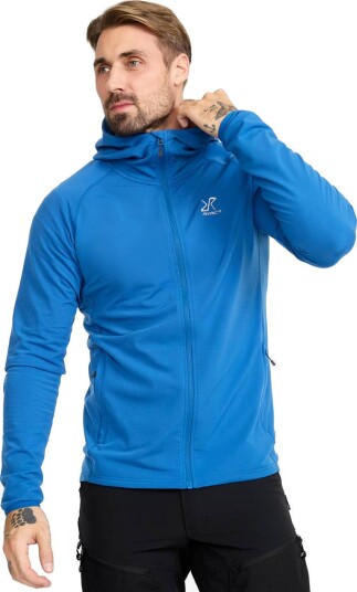 Revolutionrace Evolution Light Stretch Fleece Hoodie Herre Classic Blue 4XL Herre Overdeler Fleece & midlayers
