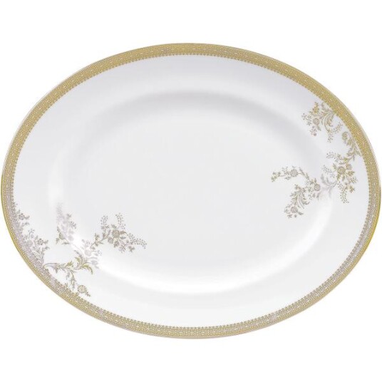 Wedgwood  Vera Wang Lace Gold ovalt fat 35 cm
