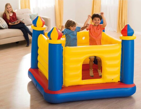 Intex Kids Oppblåsbart hoppeslott Jump-O-Lene slott PVC Intex Kids Oppblåsbart hoppeslott Jump-O-Lene slott PVC