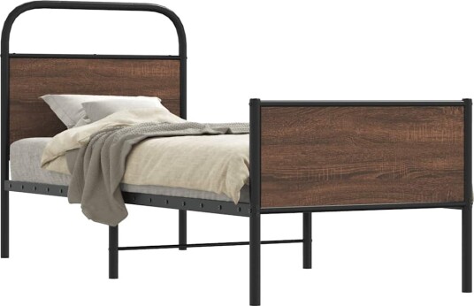  Sengeramme uten madrass brun eik 80x200 cm konstruert tre 8721158565853