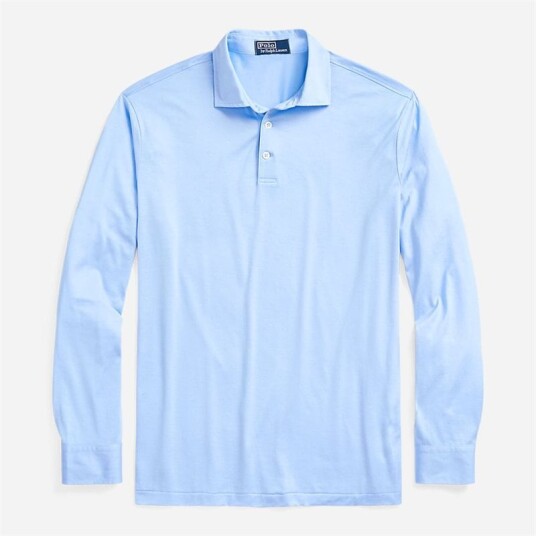 Ralph Lauren Classic Fit Lisle Polo Shirt - Austin Blue L