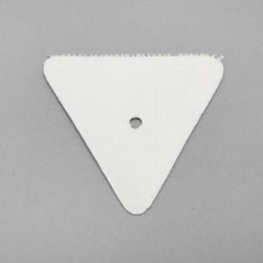 KALESJEHJERTE TREKANT MED 6 MM HULL HVIT