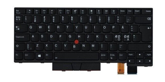 Lenovo Chicony WIDBL-85DN - Brbart tastatur - til utskifting - Nordisk - Svart