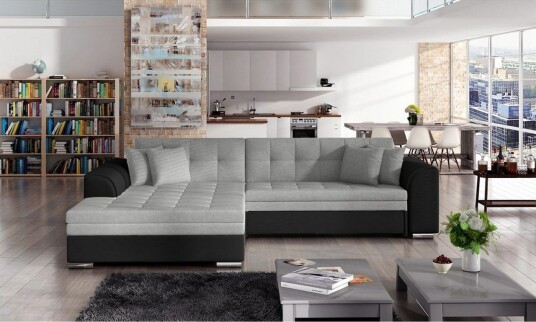 Hjørnesofa Eltap Sorento 296x194x78 cm Sawana 21 Soft 11 Grå Venstre