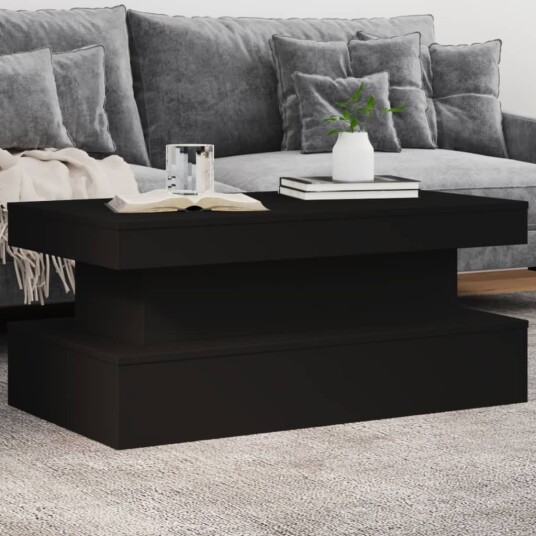 Salongbord med LED-lys svart 90x50x40 cm 8721012466173 Salongbord med LED-lys svart 90x50x40 cm 8721012466173