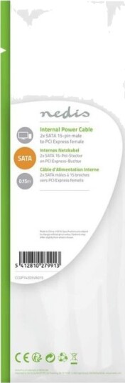 NediStrømadapter 6 Pins Pcie Strøm Hunn Til Sata Strøm Hann 15 Cm Forskjellige