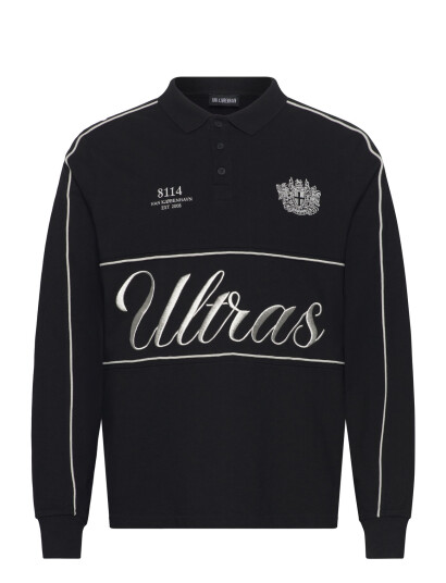 HAN Kjøbenhavn Logo Ls Polo Shirt - Black - L