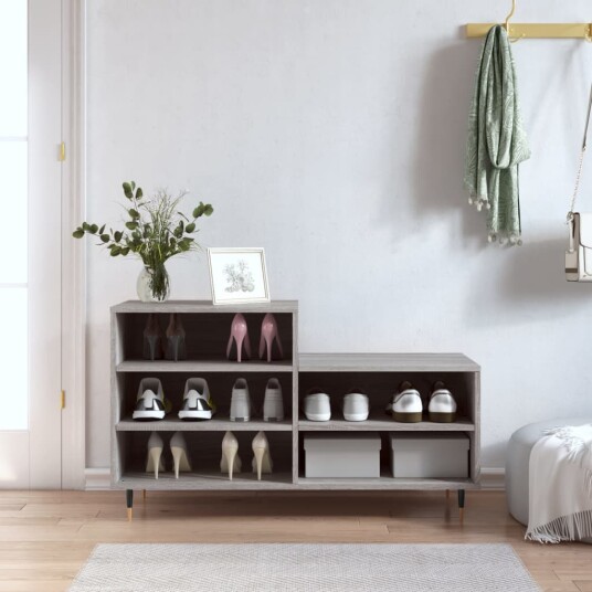  Skoskap grå sonoma 102x36x60 cm konstruert tre 8721012114258