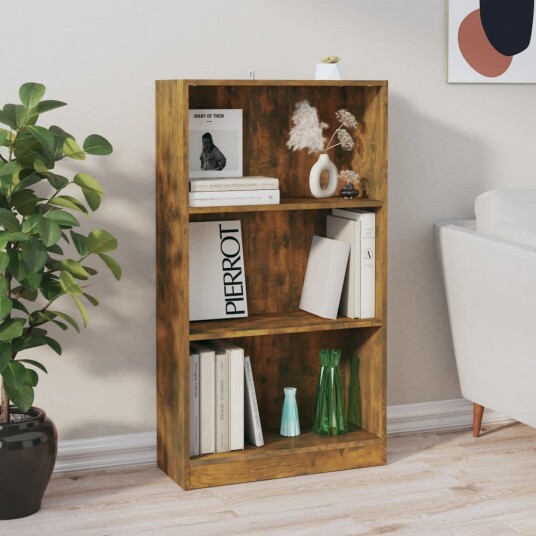 vidaXL Bokhylle r?kt eik 60x24x109 cm konstruert tre