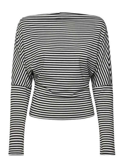 Gina Tricot Dropped Shoulder Top   Black   XS