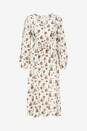 Object Kjole objKristi 3/4 Re Long Shirt Dress Beige Object Kjole objKristi 3/4 Re Long Shirt Dress Beige